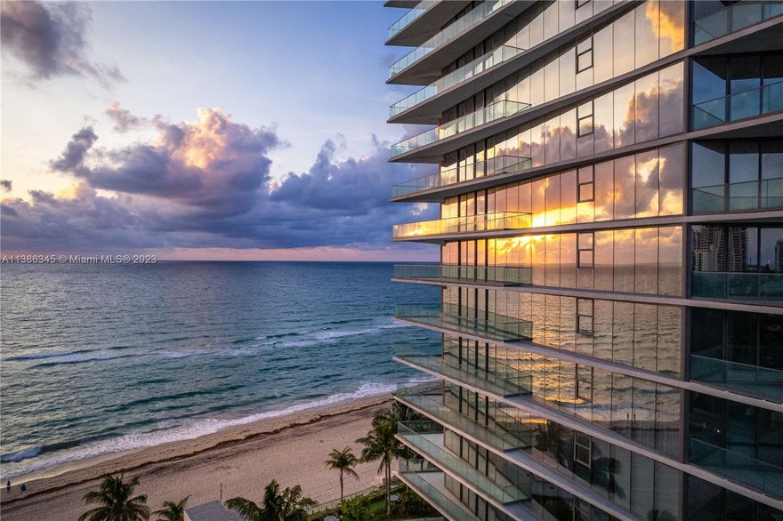 Exquisitely designed by Giorgio Armani and Architect Cesar Pelli, this 3 Bedrooms + Den  / 5 ½ Bathrooms desirable “01” unit in the luxurious Armani Casa, features direct views of the Atlantic Ocean and Intercoastal Waterway. Private elevator entry, 10 ft ceilings, Italian closets, electric blinds in every room and two deep oversized terraces with summer kitchen are some of the amazing features this unit has to offer. Armani Casa features five Stars amenities to include swimming pool, full-service spa, fitness center, hair salon, movie theater, children play area, restaurant and bar lounge, cigar/wine room and full beach services.
