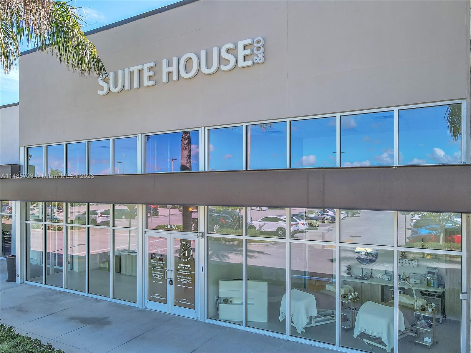 Suite House & Co. is now leasing suite spaces for quality salon professionals and retailers. Located in the highly sought out Pines City Center, surrounding multiple high end shopping and restaurants for max exposure. All suites include a vanity with sink, two water connections, (professional preference) shampoo bowl with chair and styling chair or manicure table. Rio and Bali suites offer a floor to ceiling storage, Miami and Tokyo suites offer a vanity with top storage. Lease includes: electric, water, 24/7 key fob access + surveillance, laundry valet once a week. Rent paid weekly, tax debited every Tuesday, liability insurance required, must be licensed. Term / Min 6 mon. Max 12 mon. Call listing agent to show.
