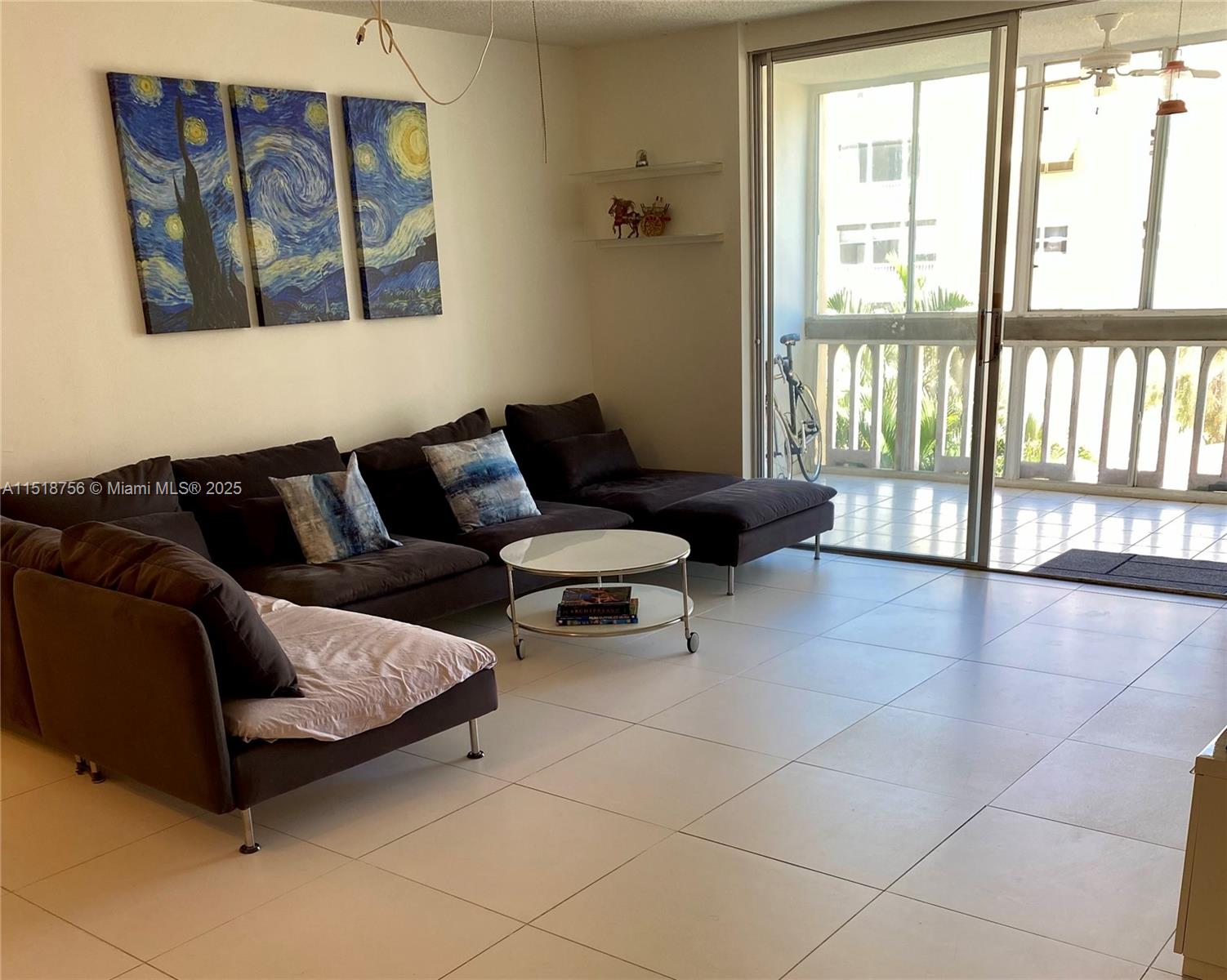 Very bright and large apartment at the Meadowbrook Condo. The unit has a new tile floor throughout.
The balcony is converted to a large patio that can be used as an extra space for an office or room. The bedroom has large walk in closet. There is an extra personal storage and laundry room on every floor within close range of the unit. The community allows only 55 and older members. Water is included in monthly maintenance fees. There is also a heated pool, sauna and club house. Short distance to shops, restaurants and dhort distance to beautiful Hallandale Beach.