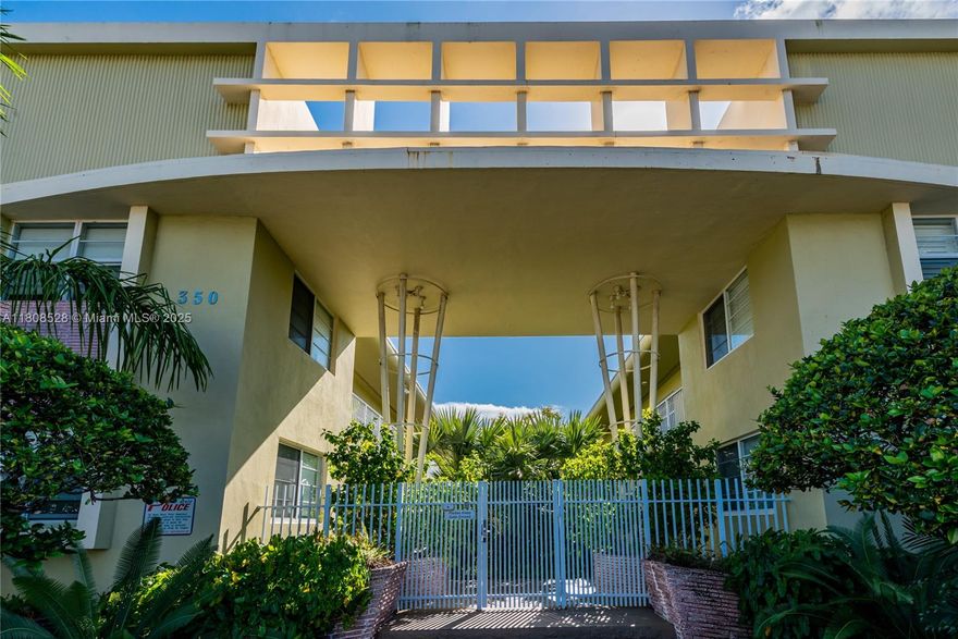 Charming FULLY FURNISHED 1 bed/ 1 bath unit in waterfront MiMo building located in the desirable area of Normandy in Miami Beach. Enjoy the beautiful waterfront pool and dock ideal to access the canal with kayaks or paddle boards. This unit has original wood floors and impact windows and doors. Central A/C and tankless water heater. Brand new Kitchen with Stainless steel appliances: gas stove, microwave, dishwasher & refrigerator. WASHER AND DRYER IN UNIT! Short walk to the ocean and golf course. Great restaurants and shopping. AVAILABLE NOW.