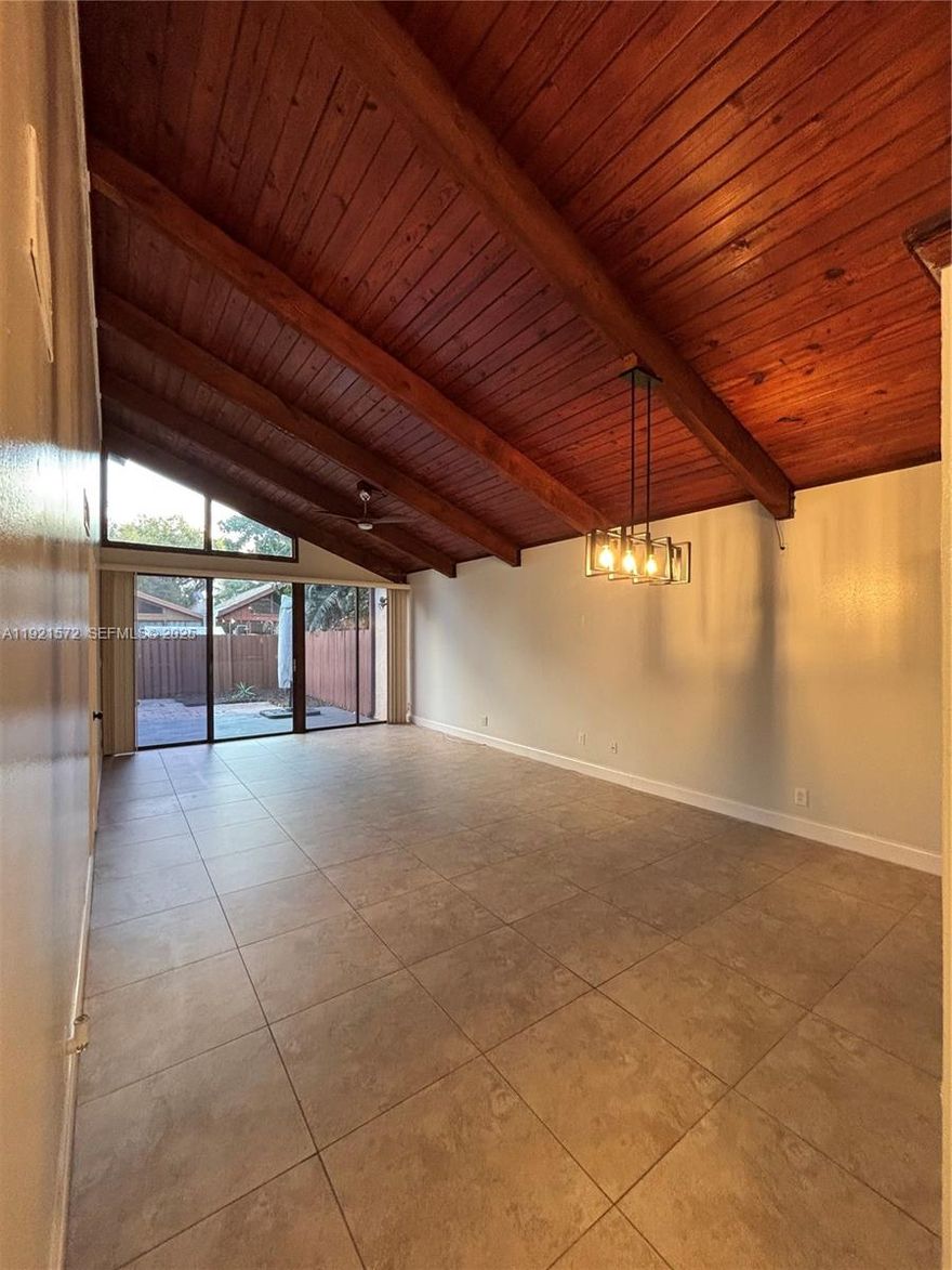 Unique bright 2/2 plus den freshly painted villa with high ceilings, front patio and another patio in the back with private fenced backyard and shed. 2 parking spaces plus guest parking. The home is located in a quiet highly desirable community of Lots of Palm Aire Village. Amenities include newly renovated swimming pool, exercise room, tennis courts and 2 dog parks. Pets welcome. Rapid HOA approval, no minimum credit scores required.