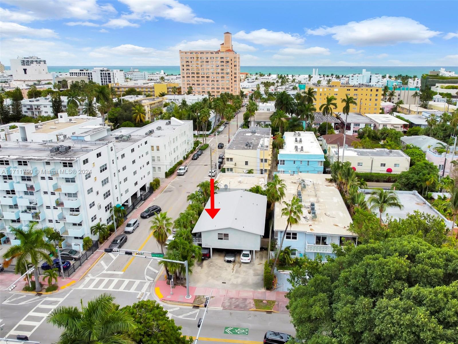 Prime Investment Opportunity in South Beach! This income-producing 5-unit boutique building sits on a corner lot at Meridian Ave and 8th Street, one of the most picturesque and desirable locations in Miami Beach. Offering tremendous upside potential, the property is zoned 4900 Multi-Family with a FAR of 1.25, allowing for up to 5,250 sq. ft. of buildable area. A prime candidate for redevelopment, condo deconversion to multi-family, or value-add renovations to increase rental income. Recent updates provide solid rental potential, with 5 tandem partially covered parking spaces accommodating up to 10 cars. An incredible asset in South Beach. Tenants enjoy the convenience of walking to beaches, shops, restaurants, parks, and the sought-after South of Fifth neighborhood