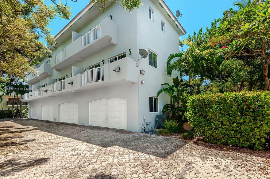 Great opportunity to own a rare multifamily (4 plex) property in Coconut Grove built in 2008.  This property is maintained impeccably and consists of  4 two story luxury townhomes each with 2 bedrooms and 2 1/2 baths and private two car garages all currently leased.  Interior features include open layouts, impact glass windows, balconies in every room, modern kitchens with stainless steel appliances, porcelain and engineered wood floors in living areas, laundry room, window treatments, etc. Exterior features include 2 private and gated entrances, lush natural landscaping, decorative lighting features, etc.  Within walking distance to Cocowalk, parks, shops, restaurants, marina and bars.