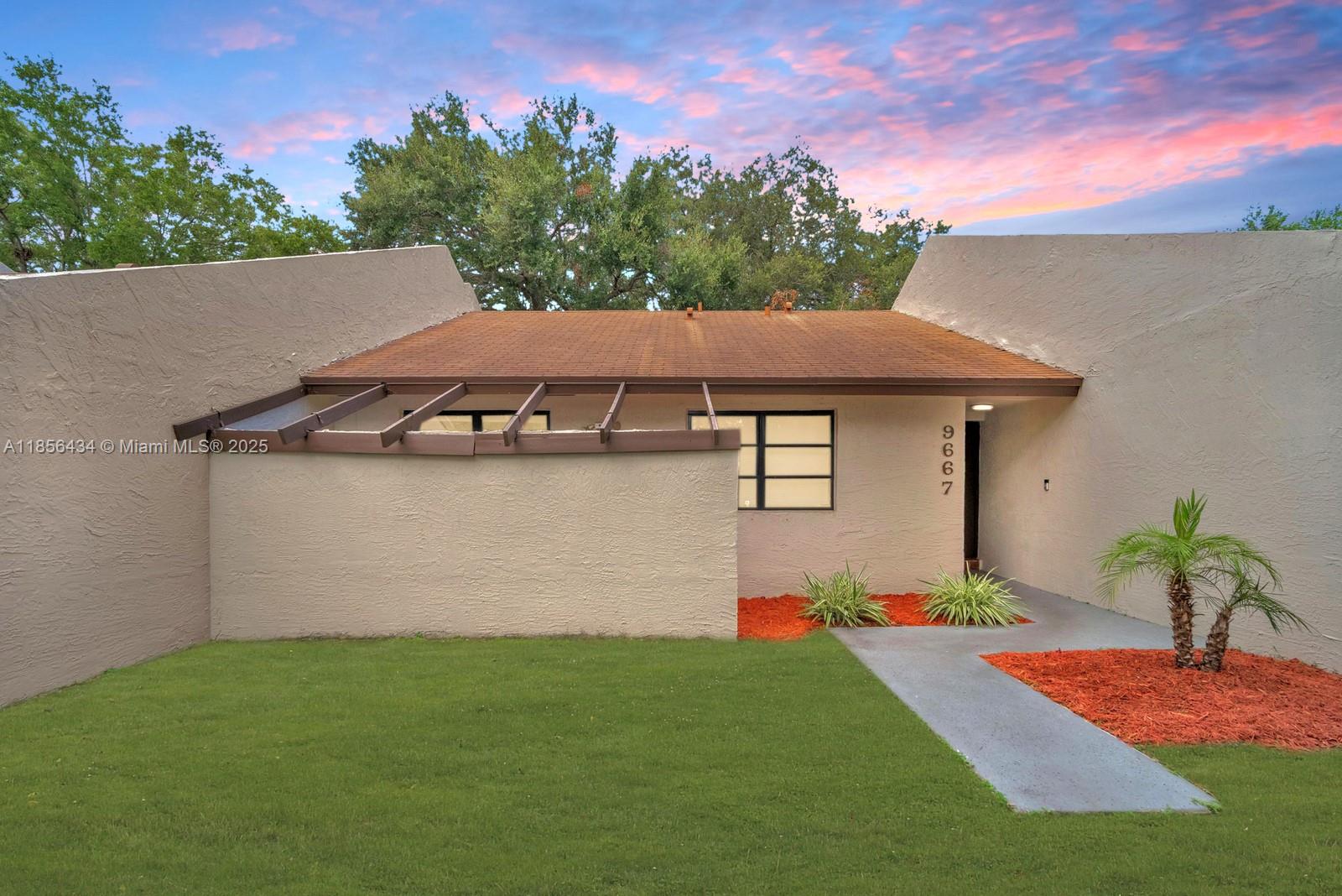 Awesome 2 bed, 1.5 bath, one level townhome located in the East Lake community in the highly desirable Pembroke Lakes neighborhood. Adorable front entry that leads to this sought remodeled after villa. Tile throughout, beautifully updated kitchen & bathrooms. Kitchen is open to the living area & has a perfect cozy dinning are. Spacious primary suite with a walk-in closet. 3 year old AC & water heater. Entertain outdoors on your very own huge patio. Storage closet located on patio for extra storage. Located close to the complex amenities such as pool, tennis courts & child play area. Enjoy Pembroke Pines schools, close proximity to great shops, dining, Memorial West Hospital, and I-75. Per HOA: 650 min credit score for each adult resident/applicant. No rentals first 3 years of ownership.