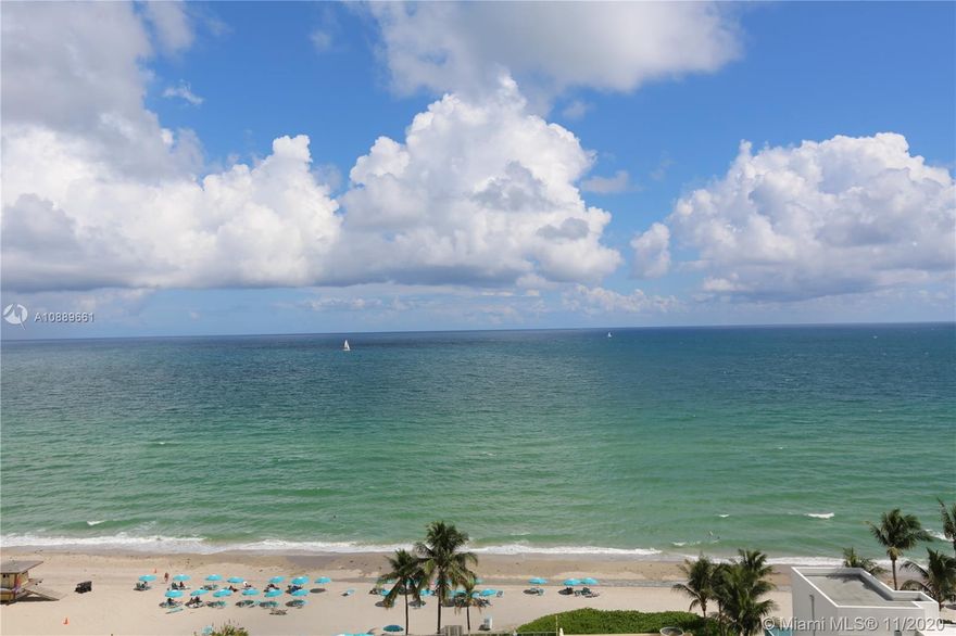 BEACHFRONT LIVING AT THE WAVE! AMAZING DIRECT OCEAN VIEWS, FULLY FURNISHED STUDIO WITH LARGE BALCONY; VERY DESIRABLE BUILDING WITH RESORT-STYLE AMENITIES: STATE OF THE ART FITNESS CENTER & AEROBICS STUDIO; ENTERTAINMENT ROOM WITH POOL TABLES, BUSINESS CENTER, MINI-MARKET, 24 HOUR SECURITY & VALET, CONCIERGE; PRIVATE BEACH ACCESS; NEW POOL AREA & HOT TUB WITH WATERFALL; NEW OCEANFRONT RESTAURANT ON THE POOL DECK;  BEAUTY SPA, COMPLEMENTARY BEACH SERVICE; CLOSE TO SHOPPING CENTERS, GULFSTREAM CASINO, HOLLYWOOD BOARDWALK, AVENTURA MALL, FT LAUD AIRPORT & MORE. PRICES VARY WITH SEASON!