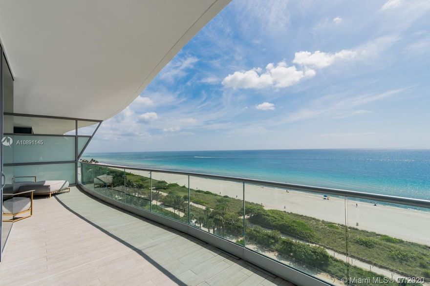 Located at the Ocean’s Edge, Residence 903 at Fendi Chateau Residences offers unparalleled views of the Atlantic Ocean & Miami Skyline. The thoughtful 3,325 sqft floorplan offers 3 Bedrooms, 4 and a 1/2 Bathrooms, plus den. Set in one of the most beautifully appointed buildings in Surfside, the fully custom interiors are designed by Eric Arthur of Troy Dean Interiors & furnished in the designer's signature line ‘ARTHUR Collection’. Details include 10-ft ceilings with floor-to-ceiling windows, private elevator, staff quarters, deep terraces and chefs kitchen with Fendi cabinetry, Gaggenau appliances, and climate-controlled wine cabinet. Residences have access to luxury concierge services by FENDI Attache, business center, private restaurant, private cinema, Kids’ club, fitness center & spa.