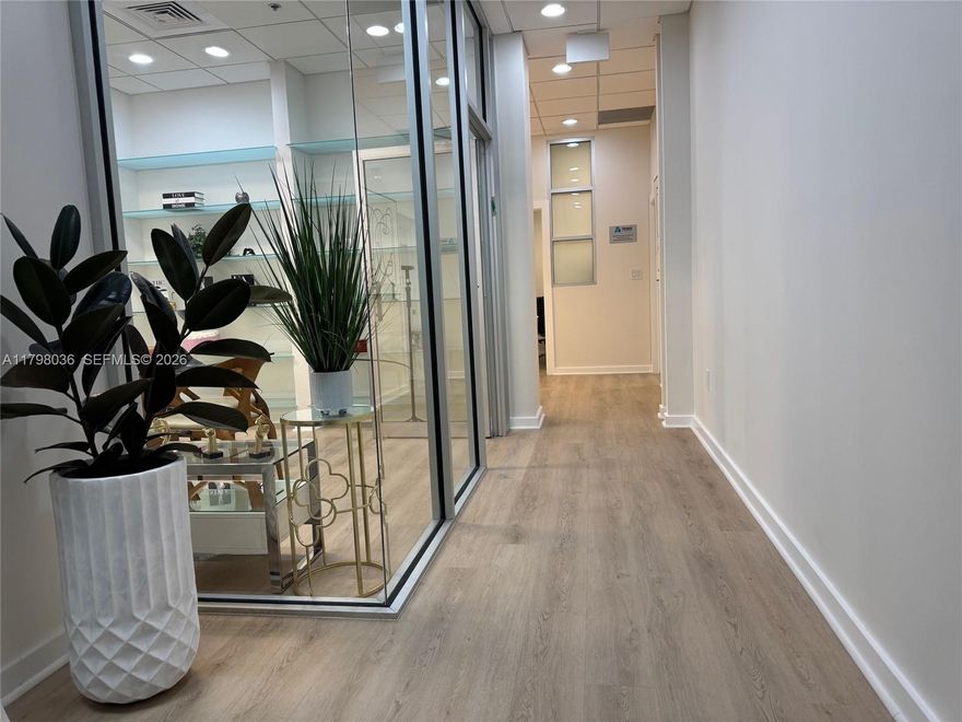 RECENTLY UPGRADED WITH NEW FLOORING AND ALSO FRESHLY PAINTED. THE UNIT OFFERS 1,022 SQFT OF OFFICE SPACE WITHIN THE ONE AVENTURA EXECUTIVE CENTER CONDOMINIUM. THE SPACE IS DIVIDED IN 3 PRIVATE OFFICES, OPEN LAYOUT WORK AREA AND CONFERENCE- SHOWROOM. THE BUILDING FEATURES 24-HOUR SECURITY, GYM, T-1 AND WIRELESS INTERNET, A LOBBY WITH 20-FOOT CEILING, AMPLE PARKING, INDIVIDUAL METERS AND INDEPENDENT CLIMATE CONTROL. PRICE TO SELL!