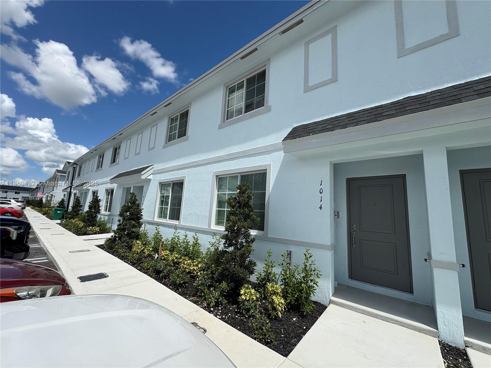 NEW CONSTRUCTION! Be the first to live in this beautifully built 3-bedroom, 3-full bathroom townhome. Featuring a modern layout with one bedroom conveniently located on the first floor, this home is perfect for families or roommates seeking comfort and privacy. Features include, open floor plan with tile flooring throughout the first floor and carpet upstairs. Modern kitchen with stainless steel appliances and granite countertops. In-unit washer and dryer for convenience, spacious master suite with private bathroom and walk-in closet. Prime location near the Florida Turnpike for an easy commute to Miami and surrounding areas. First month + security deposit with good credit. Don't miss out on this rare opportunity to rent a brand-new home! Schedule your showing today.