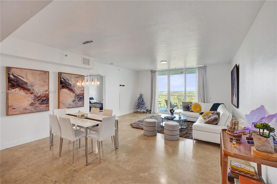 Live above it all in this spacious 17th-floor 2 Bed / 2 Bath + Den with panoramic views of the ocean and the beautiful Sunny Isles skyline! This well-maintained unit is in excellent condition and features a laundry room with a newer washer & dryer and updated glass balcony. The primary suite includes two large walk-in closets and an en-suite bath & jacuzzi tub. Assigned covered parking in the garage, plus the option to rent a second space for $68 monthly. Amenities include: heated pool, gym, tennis court, playground, dog wash station, and high-speed internet/cable included. Close to everything- Costco, Target, Publix, Mater Academy, UM Health, Pura Vida, Reserve Paddle, and the beach is minutes away! Currently tenant-occupied until February 2026.