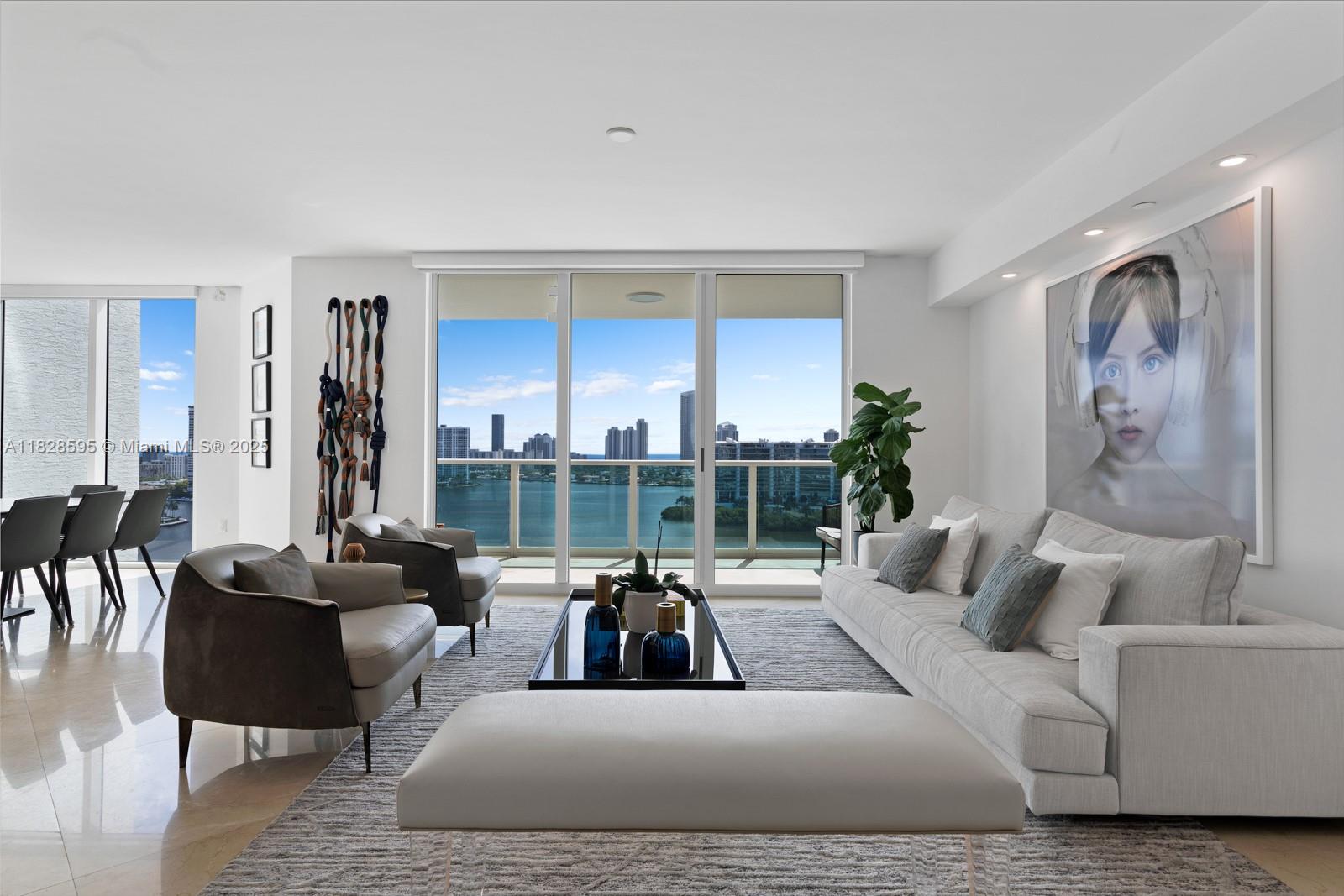 Welcome to an exquisite sanctuary of sophistication. 3,082 sq ft, offering a harmonious blend of contemporary design and luxury. Vistas from city to ocean, framed by expansive windows. Mia Cucina kitchen with Sub-Zero and Wolf appliances. 3 spacious bedrooms and 3 en suite bathrooms, walk in closets. deeded parking, plus valet and guest parking. First-class amenities, include: concierge, doorman, heated pool,hot tub, billiards, game rooms, sauna, state-of-the-art gym, tennis courts, and a playground. Pet-friendly and offering breathtaking Intracoastal and ocean views, this high-rise masterpiece is a testimony to luxurious living. The seller has already settled the assessments, ensuring a smooth transition into your new home.