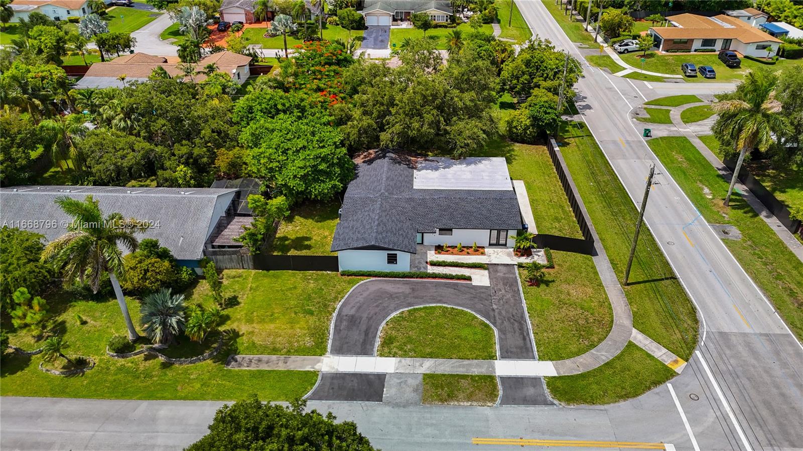Beautiful remodeled single-family home in the desirable Whispering Pine Estates community. This corner lot property features 4 bedrooms, 2 bathrooms, and a versatile den/library space. The home boasts a BRAND NEW roof, new appliances, a brand new tankless water heater, and a spacious laundry room. Enjoy abundant natural light throughout, a huge master bedroom with direct backyard access, and a vast backyard with space for a POOL. Every corner of this house has been tastefully updated with all city permits, making it move-in ready. Located in a tranquil and beautiful community, this home is perfect for comfortable and stylish living. Close to Publix, shops, restaurants, and more. Don't miss out on this incredible opportunity!. All information is subject to buyer’s agent /buyer verification