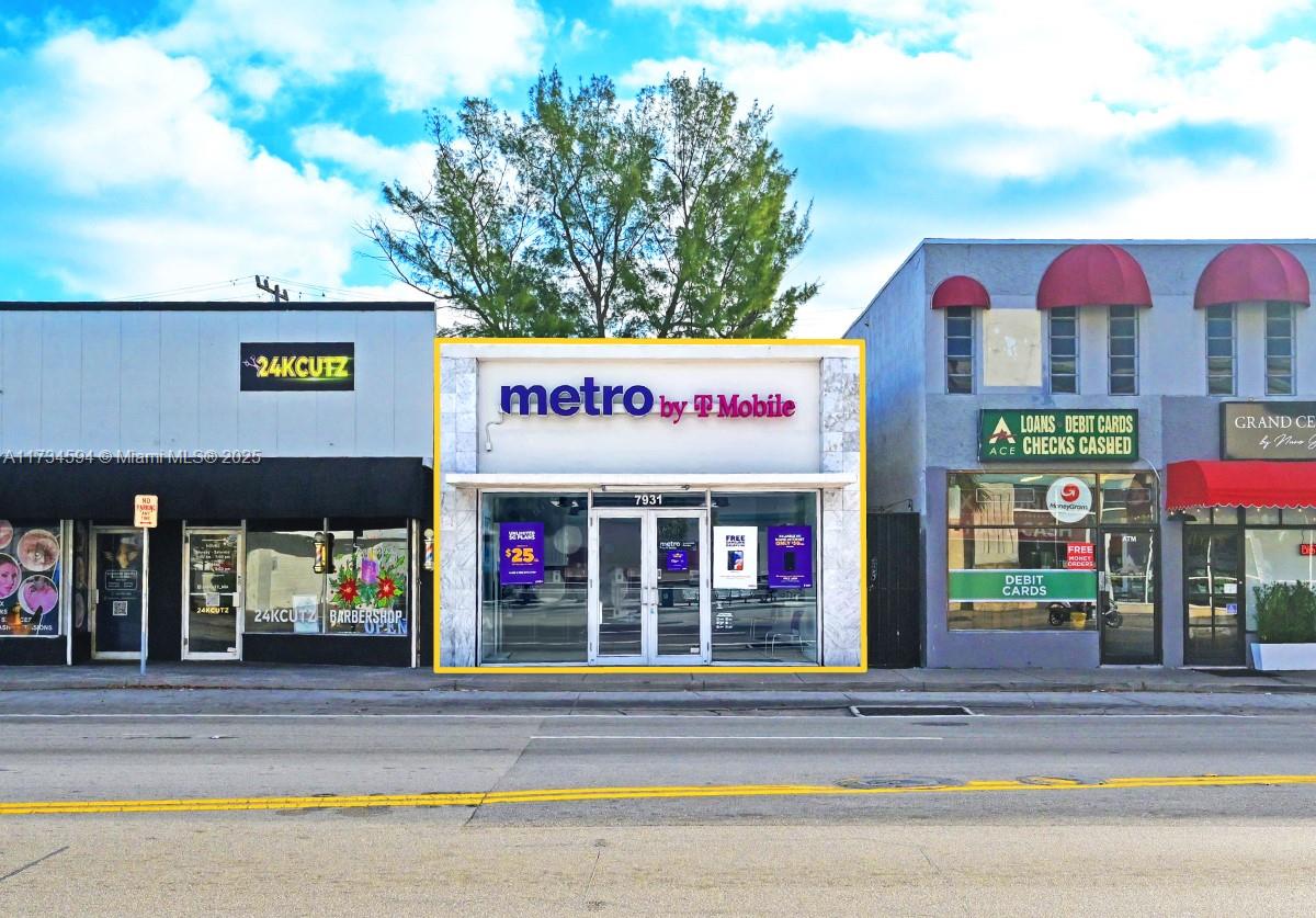 Presenting a boutique, free-standing retail building at Little River's ultra high-traffic Biscayne Boulevard & NE 79th ST hard-corner intersection. With nearly 70,000 average daily vehicles, this property offers maximum visibility for any business looking to establish a presence in one of Miami's hottest growth markets. Historically occupied by national tenant Metro by T-Mobile, the tenancy is at a flex-point, presenting a unique opportunity for an end-user to occupy the space or an investor to re-tenant the building with a fresh NNN lease at market rents.