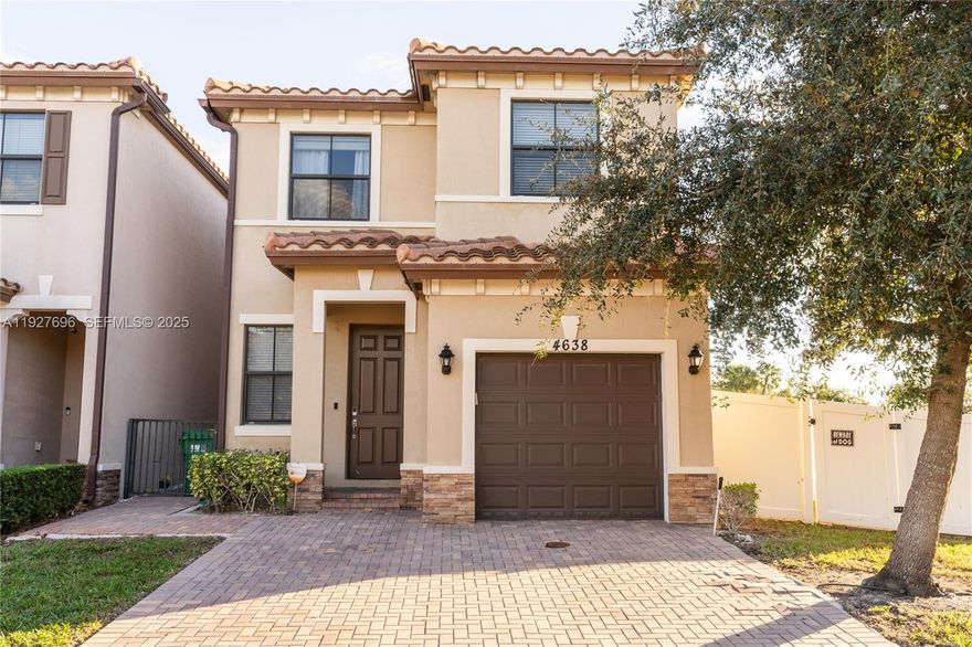 Spacious 3 Bedroom 2 1/2 Bathroom Townhome! Freshly painted, this property is move in ready and perfect for a family! Step into modern living in this beautiful two-story home located in the sought-after Central Parc community. Built in 2016, this home blends contemporary style, energy efficiency, and everyday comfort. The open-concept layout showcases a stylish kitchen that seamlessly connects to the spacious living area, creating an ideal space for both relaxing and entertaining. Upstairs, the primary suite offers a private retreat featuring a generous walk-in closet and a beautifully updated oversized shower. Community amenities include a pool, fitness area, walking trails, and playground, all while being conveniently located just minutes from the Turnpike, shopping, and dining.