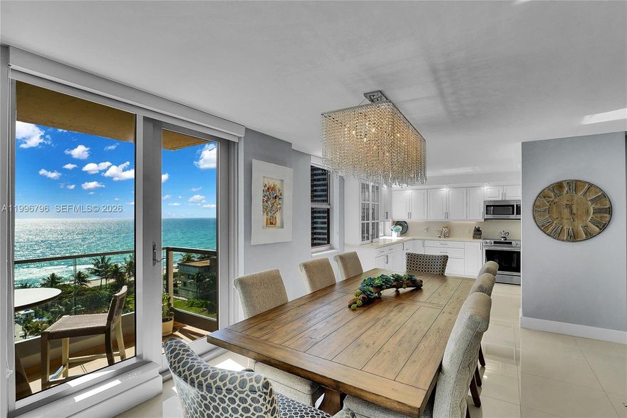 Absolutely stunning 2-bedroom + den residence directly on the sand at the prestigious Malaga Towers. This impeccably renovated unit has been thoughtfully redesigned. No detail overlooked, offering both luxury and functionality at every turn.
The chef’s kitchen is a dream for culinary enthusiasts, featuring a beautifully designed workspace that seamlessly blends style and practicality. The flexible den area has been cleverly reimagined to include a private alcove—perfect for occasional guests—or easily enclosed to create a true third bedroom.
Every inch of this home has been maximized w/ intention, including a spacious laundry room enhanced with additional pantry storage and custom cabinetry to keep everything neatly tucked away. Custom walk-in closets, split-bedroom floor plan, elegant lighting and fixtures,  porcelain flooring, and full impact windows.
Enjoy unobstructed direct ocean views from this corner unit, with no neighbors abutting the unit.
Malaga Towers is widely regarded as one of the most upscale buildings of its era along the Hallandale/Hollywood beachfront. Residents enjoy tennis courts, barbecue area, social room, kitchen facilities, fitness center, security, deeded covered parking.
Financially sound & meticulously maintained, no pending assessments, and all prior assessments paid by the owner. Successfully completed its 50-year SIRS. Sprinkler system 
Rental policy allows for no leasing during first year of ownership,  two rentals/ year. Min 90-day term.