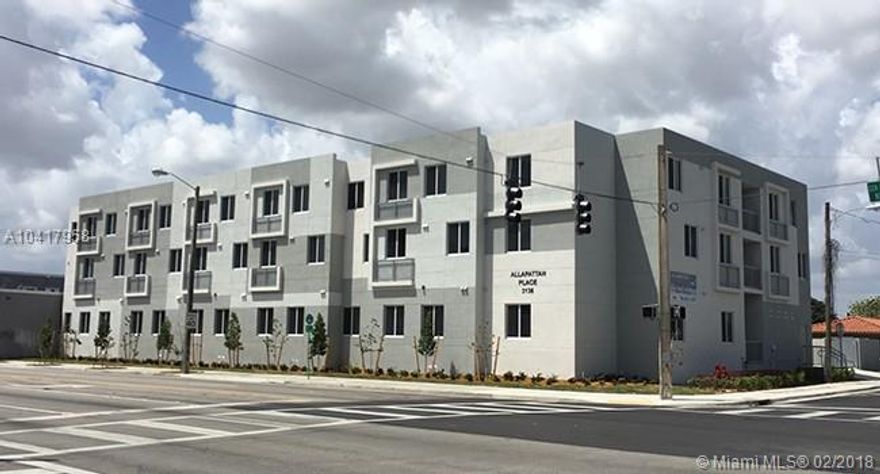 Brand new apartment in a brand new building,second floor unit with 1 parking space with tile floors, washer and dryer, open style kitchen.