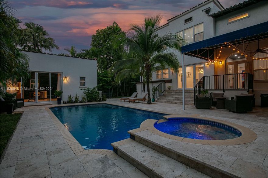 Step into luxury as you enter this fully remodeled home in the HOT historic Buena Vista East neighborhood! 3 beds and 2.5 baths in the main house and a studio with kitchenette and full bath in the NEW CONSTRUCTION cottage that’s not on the tax card yet. The main home boasts a professional kitchen with 48” gas Wolf range, 48” Sub-Zero fridge, Cove d/w, 9' island with Wolf microwave and warming drawer, SubZero beverage and wine coolers. Impact windows and doors, including a 9’ wide Euro-wall opening to the lush backyard and POOL! The cottage has a small garage for motorcycles, bikes, or extra storage. Fenced yard with motorized gate and well irrigation. Fantastic neighborhood, right next to the world-famous Design District, Midtown and Wynwood. 10 mins to the beach or airport. Agent/Owner