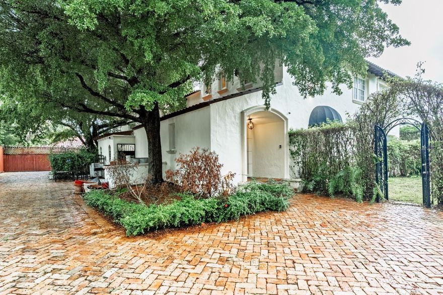 Historic 1920s showstopper on a private, gated double lot. Once the German Embassy, this 4BR/5BA estate blends timeless character with rare versatility. A dramatic “Cuba Room” opens to its own walled courtyard, while the backyard offers a pool and entertaining space that feels like a private compound with 12' hedges. The rear building includes two separate units: a 1BR and an efficiency, each with their own separate entrance and ideal as in-law/guest suites. With its rich history, multiple courtyards, and statement architecture, this iconic property is one of Miami’s most admired homes. This is an extraordinary opportunity to own a true landmark.