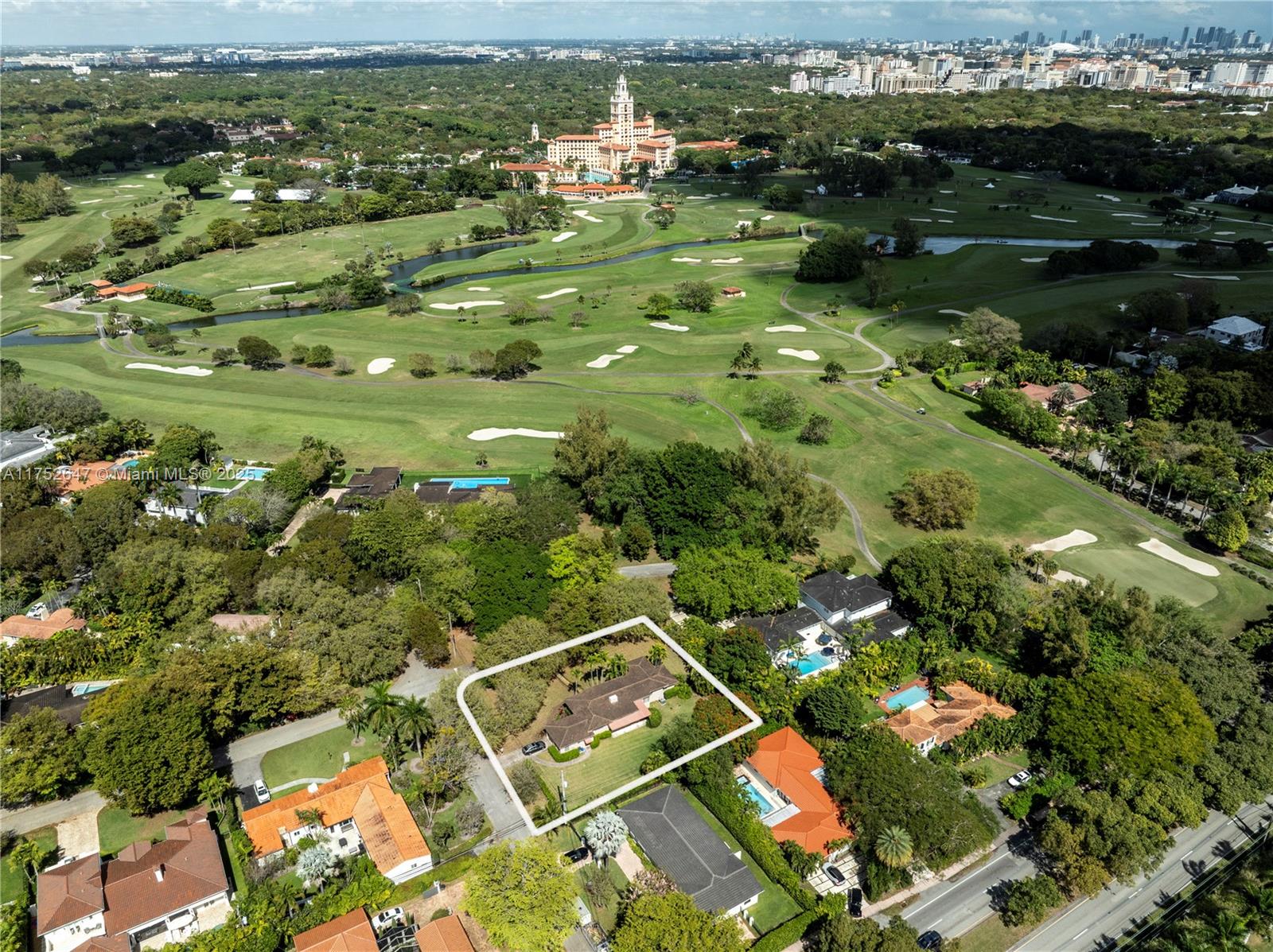 Discover a hidden gem in Coral Gables, where traffic is minimal and views of the Biltmore and golf course abound. Alhambra Court and Sopera Avenue are secluded and accessible only from Alhambra Circle. With access from Bird Road permanently blocked, the only way in is through the serene Alhambra Court and Placentia Ave, providing a rare sense of privacy. The 1948 home sits on an 18,000 sq. ft. lot and features 2020 sq. ft. of living space, including three bedrooms, three baths, a living room, Florida room, kitchen, office/maid’s quarters, and a 1-car garage. This property offers a fantastic opportunity for updates, additions, or new construction. With a peaceful park view, this dream home won’t last long!