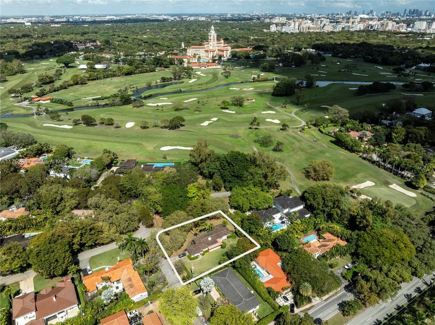 Discover a hidden gem in Coral Gables, where traffic is minimal and views of the Biltmore and golf course abound. Alhambra Court and Sopera Avenue are secluded and accessible only from Alhambra Circle. With access from Bird Road permanently blocked, the only way in is through the serene Alhambra Court and Placentia Ave, providing a rare sense of privacy. The 1948 home sits on an 18,000 sq. ft. lot and features 2020 sq. ft. of living space, including three bedrooms, three baths, a living room, Florida room, kitchen, office/maid’s quarters, and a 1-car garage. This property offers a fantastic opportunity for updates, additions, or new construction. With a peaceful park view, this dream home won’t last long!