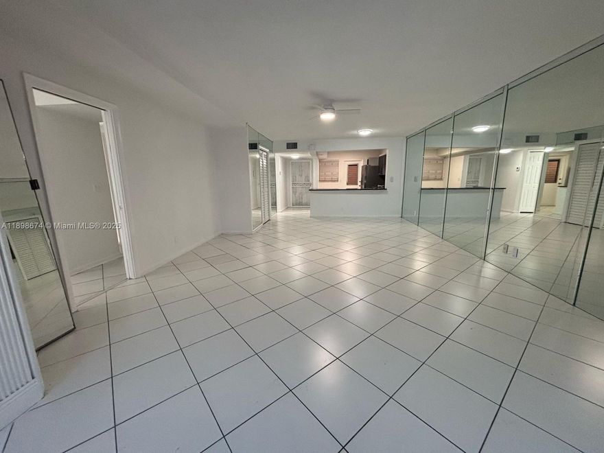 Friendly 55+ community located in Hallandale Beach. Very large and spacious 2 bedroom 2 bath Within walking distance to the Gulfstream Racetrack & Casino, Police Station and local library. Brand new very active YMCA located few blocks away.  Can take a bus at corner of Federal Highway and 3rd Street to visit all the shopping centers and Aventura Mall.