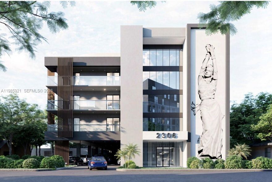 Rare development opportunity at 2306 Van Buren St with approved plans for a 36-unit project. The property is zoned DH-2, allowing for strong redevelopment potential in a growing area. The unit mix consists of 18 one-bedroom units, 12 two-bedroom units, and 6 three-bedroom units, offering a well-balanced layout that supports strong rental demand. The property is currently occupied with all tenants on month-to-month leases, providing flexibility for redevelopment while generating in-place income. With a pro forma gross operating income of $1,268,080, this site presents a compelling opportunity for developers seeking to capitalize on a high-upside project. Ideally located approximately 3 minutes to Downtown Hollywood and Young Circle, 5 minutes to US-1, 10 minutes to Fort Lauderdale–Hollywood International Airport, and 10 minutes to the beach, offering excellent accessibility and strong rental demand drivers.