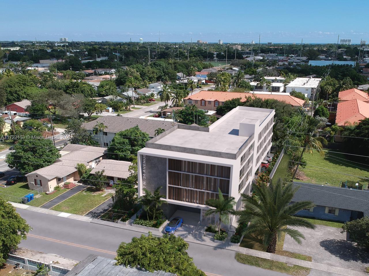 Approved plans for a 4-story building featuring 21 spacious one-bedroom
apartments (nearly 1,000 sqft each) with modern designs, private terraces, ADA
compliance, and a sundeck. Includes ground-level parking with all required
spaces (structured parking not required). Conveniently located just minutes from
Young Circle, beaches, and within walking distance of the Brightline train stop,
this site offers unparalleled potential. A rare chance to develop a premium
multifamily project in a thriving location!