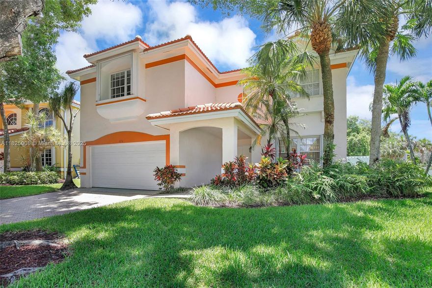 ALL POLYBUTYLENE PIPING HAS BEEN FULLY REPLACED.  Never-before-on-market with modern updates, stylish finishes, and largest floor plan in Sawgrass Plantation! The newly remodeled kitchen is light & bright, open to the dining and family rooms with gas range and complementing stainless steel appliances; freshly painted interior provides a clean canvas for your personal decorating ideas. Huge owner’s suite; tastefully renovated baths; closets galore; tiled first floor & new vinyl plank flooring on stairs & 2nd floor; new A/C; private backyard has room for a pool. The home & pavers have been recently pressure washed. Miami-Dade rated accordion shutters for security & storm protection. Low HOA fees & minutes from top-rated schools, major highways, Sawgrass Mills, IKEA, Amerant Arena, & more.