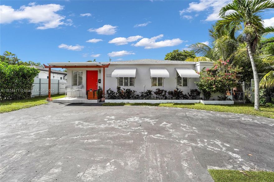 Charming 3/2 home in North Miami (NoMi), one of the most sought-after cities with strong leadership and exciting new developments. Location, location, location! Just minutes from Publix, Target, Costco, a variety of restaurants, several parks, and quick access to I-95, this home offers comfort and convenience. Nearly Equidistant between MIA and FTL Airports. The circular driveway provides ample parking, while the spacious split floor plan, large bedrooms, and generous kitchen make it ideal for both entertaining and family living. A huge backyard with alley access is perfect for boats or trailers, plenty of space for a future pool. Find a storage/laundry room for added functionality. Tankless Water heater. And to top it all off, the home features a brand-new roof completed June 2025!
