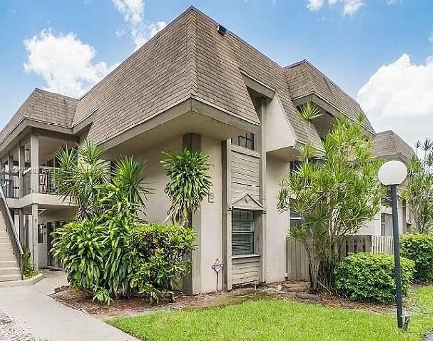 Spacious 925 Sq. Ft. condo currently rented for $1,800/month. Property features a newly installed A/C unit and updated kitchen with newer appliances, including a dishwasher and washer/dryer. Living room has new flooring, while bathrooms are original and one bedroom floor needs attention. Community includes a pool. Built in 1987.