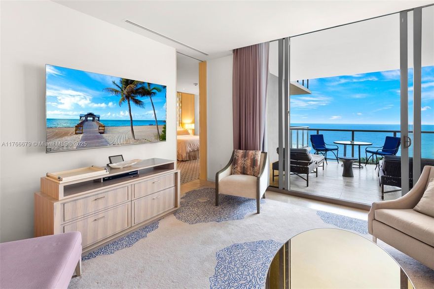 Experience unparalleled luxury at the prestigious St. Regis Bal Harbour Center Tower. This fully furnished, turnkey 2-bedroom, 2-bathroom residence offers breathtaking direct ocean views, seamlessly blending elegance with five-star resort living. Owners enjoy access to world-class amenities, including private beach and pool services, a state-of-the-art spa, fine dining, and concierge services. Flexible rental options allow participation in the hotel program or short-term rentals for up to 364 days per year, making this a prime investment or the perfect oceanfront retreat.