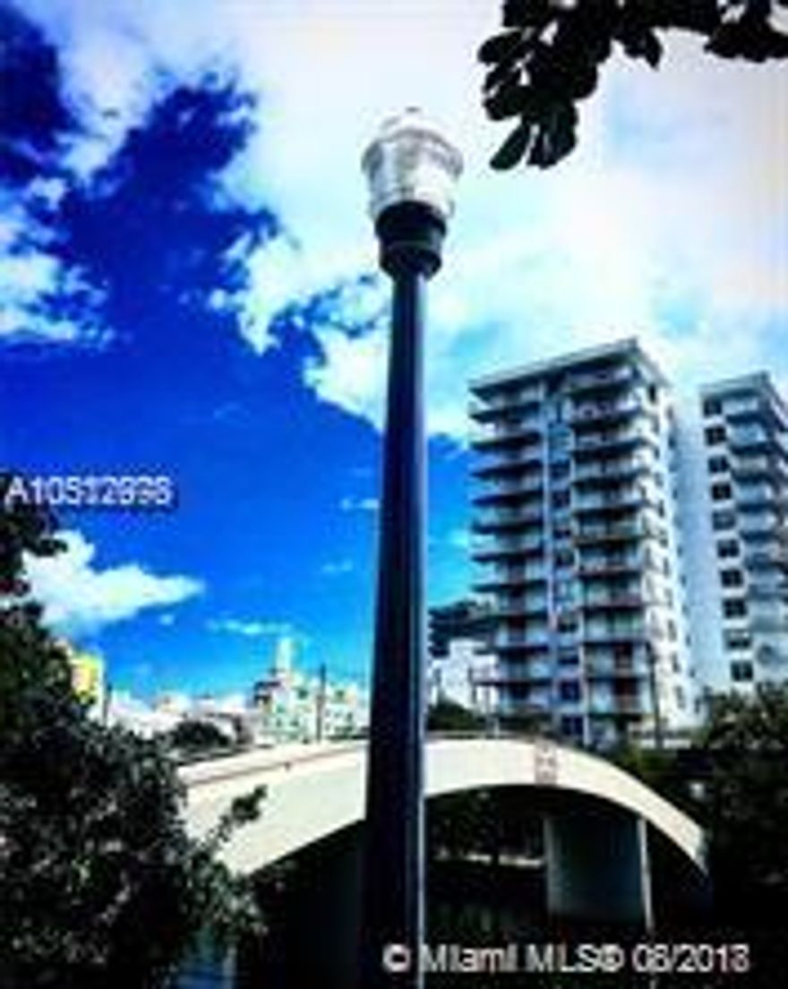 Very bright SE corner unit. City, some ocean and canal view from huge corner terrace. One parking space, pool, gym, sauna, security cameras. One block from the ocean and the famous boardwalk which takes u to the heart of S. Beach. One block from the Edition So. Beach and a few blocks from the Faena District. Basic cable, wifi & water included. NO PETS.