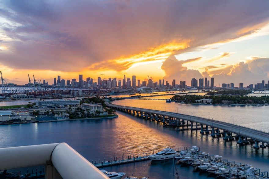 Welcome Murano Grande's finest unit in the 01 line. Boasting 2 bedrooms, 2.5 bathrooms, this spacious home in the sky is paired with panoramic views of Biscayne Bay and Miami's skyline. As you step into the unit, you will be greeted by an open floor plan with optimal living spaces for both guests and family to enjoy. Your floor-to-ceiling windows provide all rooms with amazing views of the bay and all that Miami has to offer. Within the building, you can expect nothing short of luxury. The building features a newly renovated resort-style pool area, tennis courts, fitness, center, Marina, and restaurant. Come home to top-of-the-line service from Murano's 24-hour security and valet. Enjoy being steps away from the beach, 5-star dining options, and South Point Park.