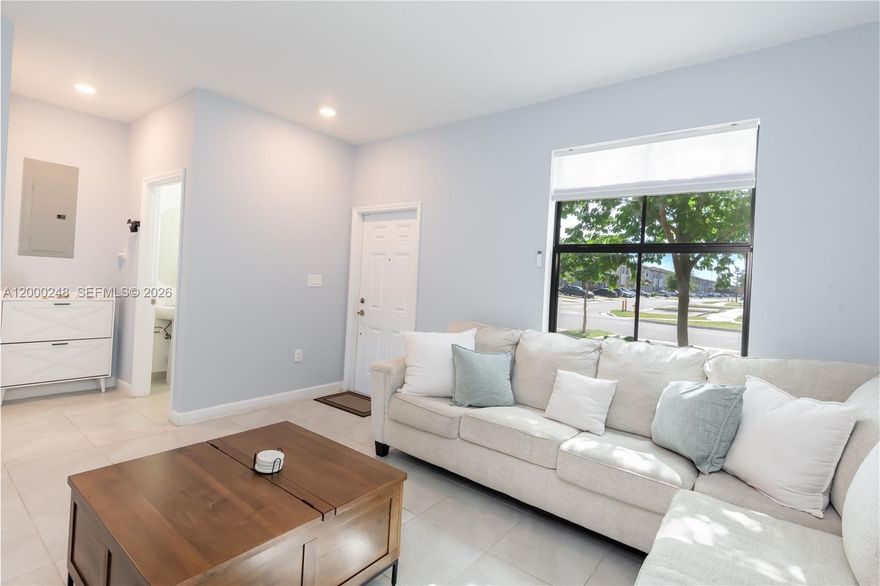 Step into this beautifully maintained 2022 townhome offering the perfect blend of style, comfort, and convenience in South Miami-Dade. This 3-bedroom, 2.5-bath home features a bright and functional layout designed for modern living. The first floor welcomes you with an open-concept living, dining, and kitchen area that feels inviting from the moment you walk in, ideal for everyday living and easy entertaining. Upstairs, all three bedrooms are thoughtfully positioned for added privacy, creating a comfortable separation between the living areas and sleeping quarters. The spacious primary suite provides a relaxing retreat, while the additional bedrooms offer flexibility for family, guests, or a home office. Built in 2022, this property is a great opportunity for buyers looking for newer construction without the wait. Enjoy the appeal of a move-in-ready home with contemporary design and low-maintenance living. Conveniently located near shopping, dining, schools, and major highways, this townhome combines practicality with lifestyle. Whether you are a first-time buyer, downsizing, or looking for an investment in a growing area, this home checks all the boxes. Don’t miss the opportunity to own a newer 3-bedroom, 2.5-bath townhome in a desirable South Florida location. Easy to show.