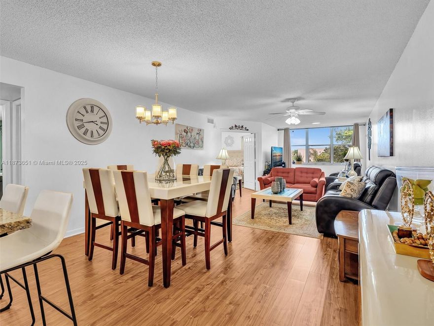 Beautifully remodeled 3rd-floor 2/2 condo in Sunrise Lakes Phase IV, a 55+ community. This spacious unit features golf and lake views, granite countertops, stainless steel appliances, tile and laminate flooring throughout, and a laundry room with washer/dryer inside plus extra storage.
Community amenities include golf, pool, jacuzzi, tennis, pickleball, racquetball, movie theater, concerts, dances, fitness classes, and more. Conveniently located near Sawgrass Mall, Fort Lauderdale Airport, cruise terminals, and beaches. Hurricane shutters included.