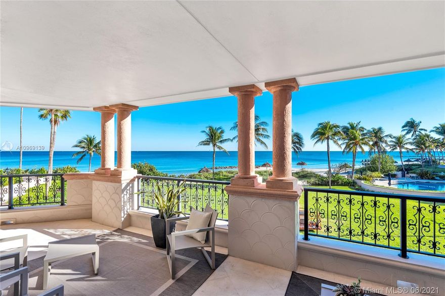 Experience Fisher Island at it's finest in this newly renovated gem that greets you with spectacular ocean direct views of the Atlantic ocean. Features include: 2 bedrooms, 2.5 baths, a state of art open kitchen with top of the line appliances, beautifully renovated bathrooms, impact glass doors , walk in closets, sound system, automated window treatments, etc. This exceptional unit is perfect for entertaining with an open layout and expansive terraces with south east exposure on the 2nd floor with nice breeze and sounds of the ocean wave. The unit is offered furnished by Artefacto.  Visit this Fisher Island exceptional masterpiece!