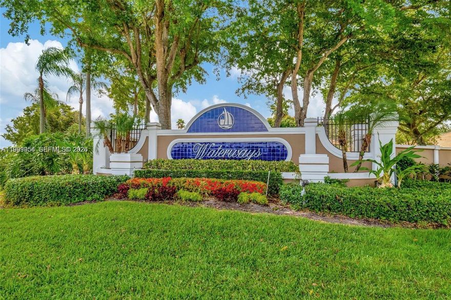 Beautiful 3/2.5 townhouse in a 24/7 guarded luxurious community of Waterways in Deerfield Beach. Tile on first floor and wood on second. Beautiful kitchen, granite counter-tops, stainless steal appliances. Full size washer and dryer in unit. Community has 2 pools, tennis, volleyball, and paddle courts. Very nice gym, playground, barbecue areas and 2 beautiful clubhouses. Close to mayor Highways and Sawgrass Expwy.