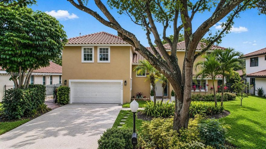 Updated and move-in ready, this large 3BR/2.5BA East Landing home is set on a rare 9,513 sq ft lot within a quiet gated enclave of just 40 homes in Rock Creek. Inside are a remodeled kitchen with premium cabinetry, granite counters, and updated appliances, along with remodeled baths, updated flooring, and a spacious primary suite with custom vanity cabinetry and a walk-in closet. A remodeled air-conditioned garage adds flexible space for an office, gym, or storage. The oversized backyard has room for a pool and future expansion. Additional highlights include replaced polybutylene plumbing, panel shutters, and strong overall condition. 5 neighborhood playgrounds with Pool/Tennis center in walking distance. Zoned for A-rated schools.