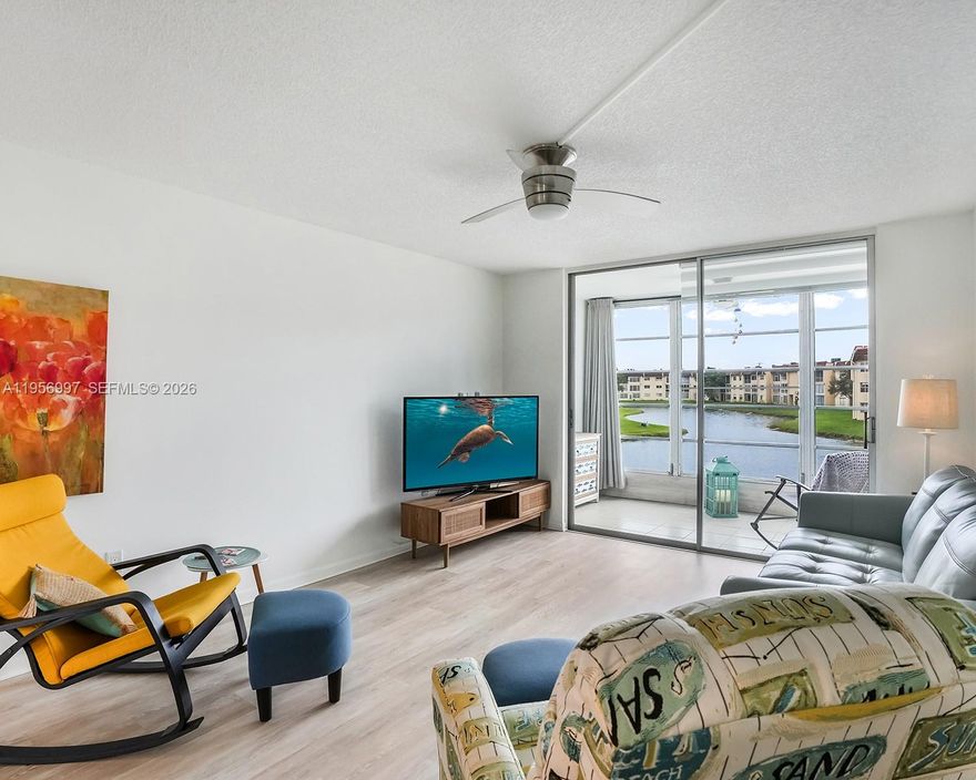 This beautifully updated 1-bedroom, 1-bathroom unit offers stunning, unobstructed lake views and is truly move-in ready.

The home features an updated kitchen and bathroom, stainless steel appliances, and a blend of laminate and ceramic tile flooring for a clean, modern feel. Enjoy relaxing mornings and peaceful evenings from your enclosed patio overlooking the water — plus, a Murphy bed in the patio area provides the perfect additional sleeping space for guests.

This unit is being sold fully furnished, making it ideal for seasonal or full-time living. The HOA monthly fees include internet, cable, and a service contract, along with incredible amenities such as FREE golf, a gym, tennis, shows, movies, a state-of-the-art fitness center, and indoor and outdoor pools, and much more.

Don’t miss this opportunity — schedule your showing today!