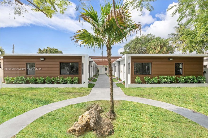 Introducing Pierce Street Commons, a fully renovated 11-unit multifamily treasure in the heart of Hollywood, Florida. This exceptional property offers a blend of luxurious living spaces, a modern design, and a highly sought-after location, making it perfect for residents and investors.  Extensive Renovations, Spacious and Stylish Units, Prime Location and Amenities, Investment Opportunity.  Completely transformed in 2024 with over $1 million invested.  Brand new windows, plumbing, electrical systems, roof repairs, stucco, and central AC. All units boast high-traffic waterproof vinyl flooring, quartz countertops, stainless steel appliances, white kitchen cabinets, and modern 3-way shower systems.  Hurricane-impact windows and doors provide extra security and peace of mind.