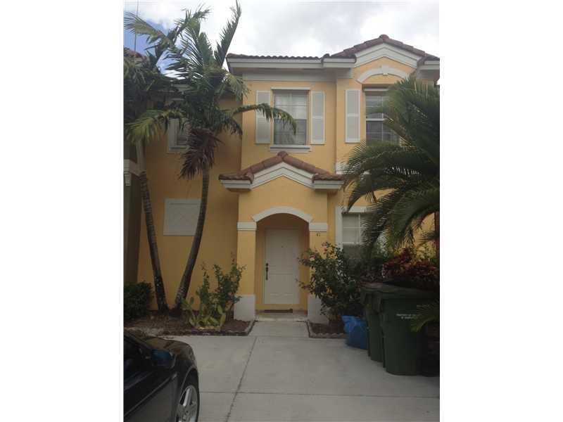Desirable neighborhood in Homestead. Gated quiet well maintained community. This townhome offers 3 bedroom , 3 bathroom with 1 bedroom and full bathroom on first floor. Tiled floors on ground floor, carpet on second floor. Property will be available June 1st.