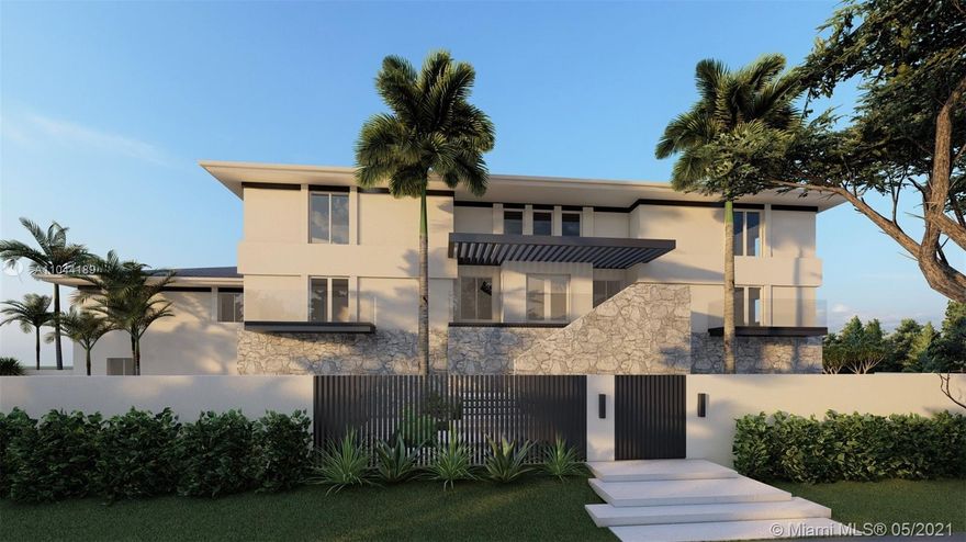 Guard Gated Entrada Estates in South Coconut Grove. 3600 Curtis is situated on a beautiful 18,500SF corner lot with lush landscaping and walled privacy. Combined, the 3 story home is 11,530 SF with double-height ceilings in Foyer/Living Room. Entire 1st floor is an Entertainment level with expansive indoor/outdoor space including southern exposure Pool for all day sun and a Summer Kitchen.  Entrada Estates, with only 32 homes, offers its residents a tennis court, a pick-up/drop-off dock, and a small waterfront dog park. Near top schools Ransom and Carrollton and near Cocowalk which features world-renowned restaurants and entertainment. Photos are Renderings for final product. Buy as-is and Developer can finish out as per renderings for $6.5M and expected December 2021 completion.