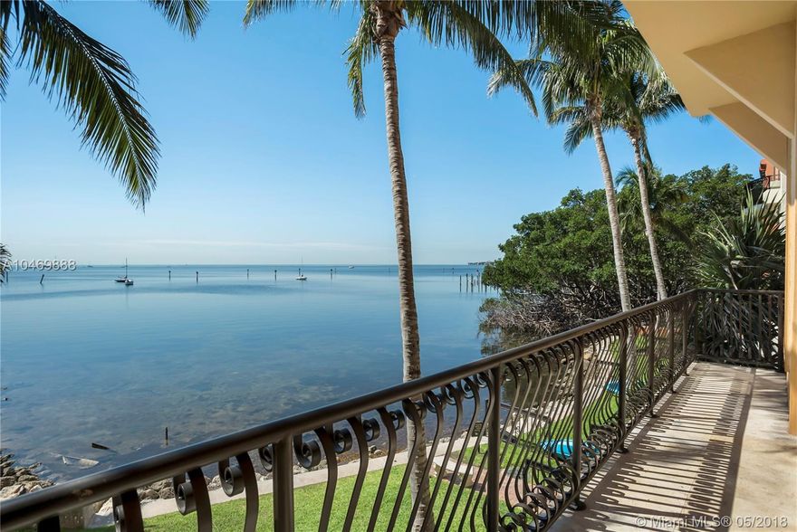 With sweeping, panoramic views of Biscayne Bay, this amazing 7,000 +/- s.f. villa provides a once in a lifetime opportunity to acquire a bayfront property at an amazing price. Rarely available for sale, this is one of only eight villas directly on the bay, and sports a rooftop summer kitchen, as well as a lap pool, overlooking the vistas of the city and Biscayne Bay. This four storied smart home, with elevator, features three bedrooms with en-suite baths and a separate master bedroom wing, along with two powder rooms, a state of the art movie theater, a brand new Poggenpohl kitchen, parking for 4 cars, high ceilings and two home offices. To see it is to buy it. Show to your most qualified clients.