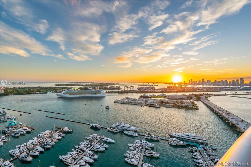 A phenomenal opportunity to own a rare 5 bedroom flow-trough residence  at Icon South Beach, Philippe Starck's first Miami Beach residential tower in the prestigious South of Fifth neighborhood. Form your double terraces, enjoy impressive vistas of Biscayne Bay, all islands surrounding South Beach, parading cruise ships & the dramatic sunsets over the Miami skyline. Wonderful upgraded MiaCuccina kitchen w/huge island and double views! Entertain in your expansive formal living rooms  to the west & formal dining to the east. Dreamy master suite!  Luxe amenities include reimagined bi-level pool decks, outdoor lounges, relaxation gardens & alfresco restaurant ,spa, pro gym, concierge & 24hr valet. Walk to all the top restaurants, mega yacht marina & promenade to the beach & S. Pointe Park.