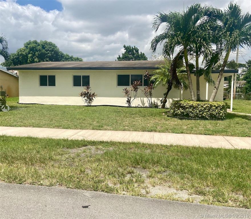 Property has 3 bedrooms, one and a half bathrooms. Has living and family room area that can be easily turned into a fourth bedroom. Updated floors, new kitchen, renovated bathrooms, impact windows, new interior and exterior paint. New doors. New light fixtures. Huge lot, space on the side for boat or RV. Space on rear for pool. uiet neighborhood. Will not last.