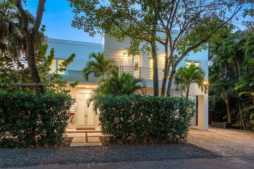 Welcome to your dream home in the prestigious enclave of North Coconut Grove. This stunning tropical modern residence features 4 bedrooms and 3 bathrooms, open expansive living spaces with volume high ceilings, and abundant natural light throughout. The fabulous chef's kitchen offers top of the line Thermador appliances with gas range. After a long day, unwind in your heated plunge pool and enjoy the serenity this home exudes.The primary suite opens to a private balcony, surrounded by a majestic canopy of trees. Situated on a very quiet, no traffic street this turnkey "smart" home is a rare find. Conveniently located just blocks away from Kennedy Park, renowned restaurants, marinas, fine shopping, elite schools, and minutes from Brickell. In a No flood zone.