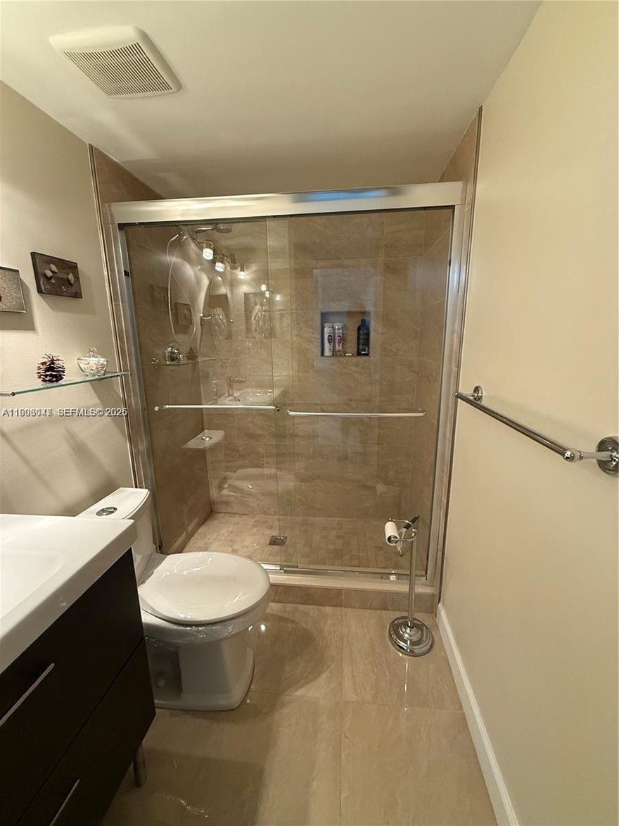 BEAUTIFUL TURN-KEY FURNISHED 2 bed/2 baths condo located in the gated community of Waterside Village. This community is all ages and the unit is located on the second floor. Much more natural lightning and high ceilings. Kitchen is equipped with a stainless steel dishwasher and laundry machines are inside the condo. Both bedrooms and primary bedroom were nicely renovated! Owners are allowed to put patio furniture outside in their front patio area by the stair railing. Unit is equipped with hurricane shutters. Need 20% down RENTALS: 1st three years of ownership you can rent twice a year, 30 days minimum, and 6 months max. After the 3 years, you can rent twice a year anywhere from 1 month to 12 months. PET: under 10 lbs.