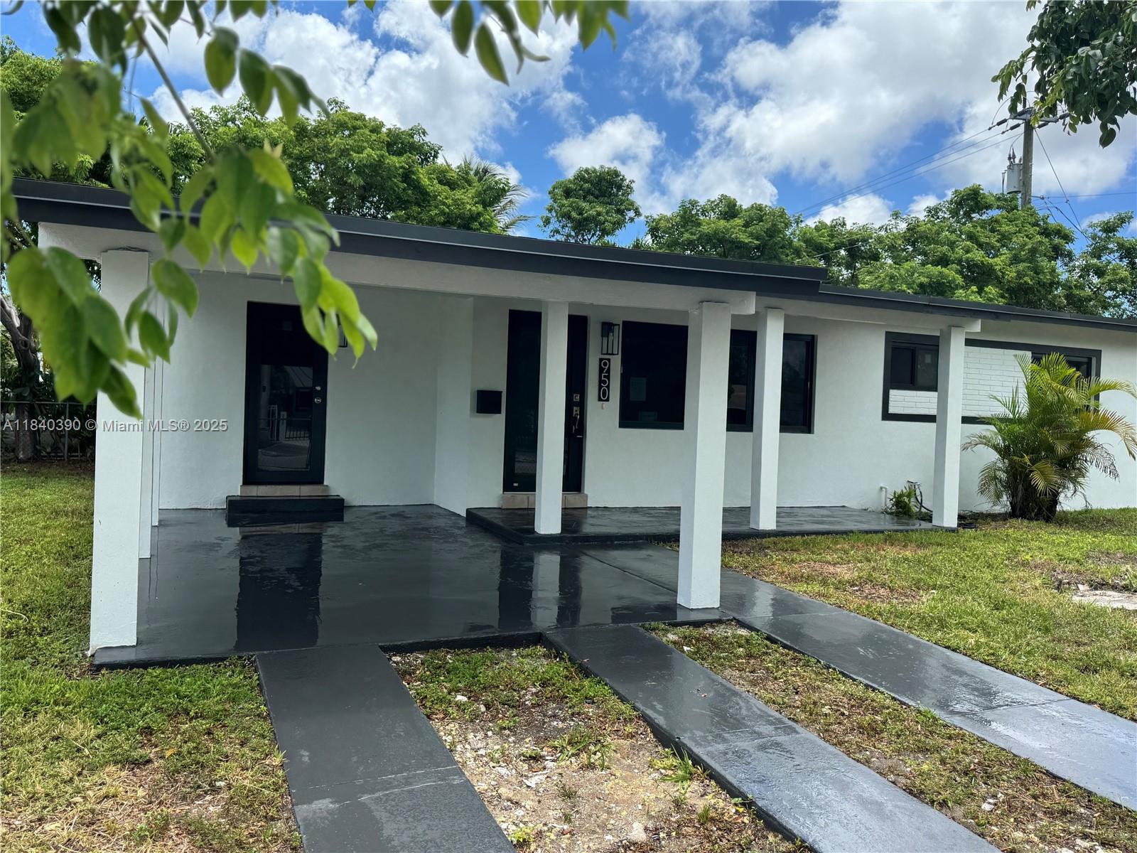 Totally remodeled 3BR/2BA home located in East Hialeah in a quiet residential area. Features brand-new hurricane impact windows/doors, new wood kitchen cabinets with granite countertops, and new Whirlpool appliances including glass-top stove, side-by-side refrigerator, dishwasher, hood, and washer/dryer. Enjoy porcelain flooring throughout, recessed LED lighting, new dining chandelier, and fully renovated bathrooms including a master suite bath. Spacious layout with pantry, linen closet, and laundry room. Large, fenced yard offers added security, a covered porch, and fenced carport with ample parking perfect for outdoor entertaining. Minutes from MIA Airport, highways, Wynwood, Coral Gables, Downtown, and Miami Beach.