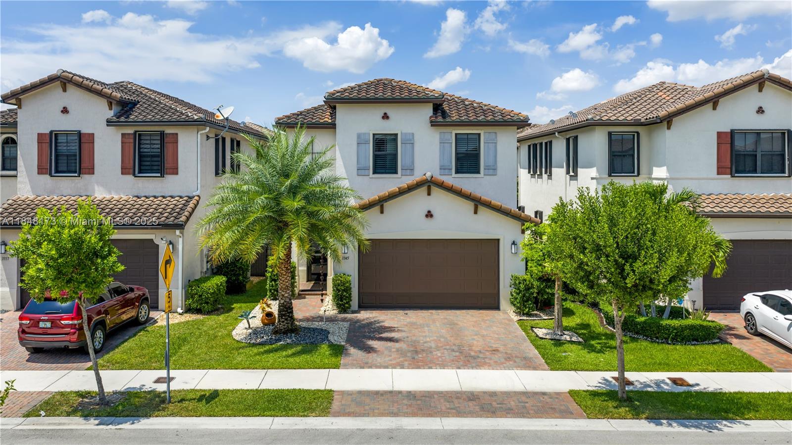 Beautiful two story, three bedroom and two and a half bath home in the highly sought after community of Bonterra . This amazing home is in impeccable condition with upgrades including; impact windows and a fenced in backyard with pavers ideal for family gatherings and entertaining . Additionally, this home features very spacious rooms , master bath with separate shower and tub, stainless appliances, large two car garage and wood flooring upstairs. Bonterra is a secure, family friendly community with a plethora of amenities ; multiple playgrounds, soccer field, tennis courts, clubhouse, pool, and many events throughout the year for residents. Centrally located within minutes of the Turnpike and Expressway, many fine dining establishments, top rated schools, and Miami Airport.