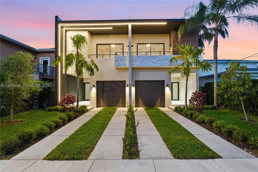 Rare new construction townhome with private plunge pool and European finishes. Designed for modern family living, this 4-bedroom, 5.5-bath residence offers a bright open-concept layout ideal for entertaining. The first floor features premium European porcelain tile flooring and a custom kitchen with white oak cabinetry, plywood construction, and Samsung stainless steel appliances. Upstairs, all bedrooms include ensuite baths and engineered wood flooring. Interior details include 8-foot solid core doors and sleek aluminum railings. One-car garage. Adjacent unit also available.