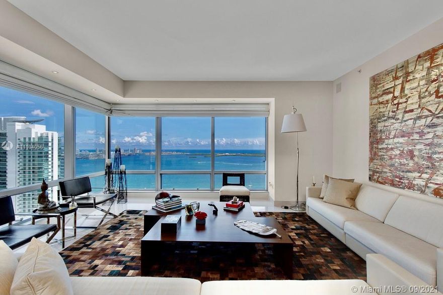 Exclusive 5-star living in the heart of Brickell at the Four Seasons Residences Miami. Enjoy sleek and spacious interiors highlighting striking skyline and bay views. This coveted E-Line residence has 4 Bedrooms 4 Full Bathrooms. Well-equipped spacious & bright kitchen with Poggenpohl pearwood cabinets, breakfast nook & terrace access. Expansive primary suite includes shower and large custom closets. formal dining & living room with floor to ceiling windows and marble floors. Four Seasons residents enjoy world-class amenities including two swimming pools, Equinox gym membership, spa, two onsite restaurants, and reciprocal benefits at Four Seasons properties across the world. 2 Parking Spaces + 1 Storage Space